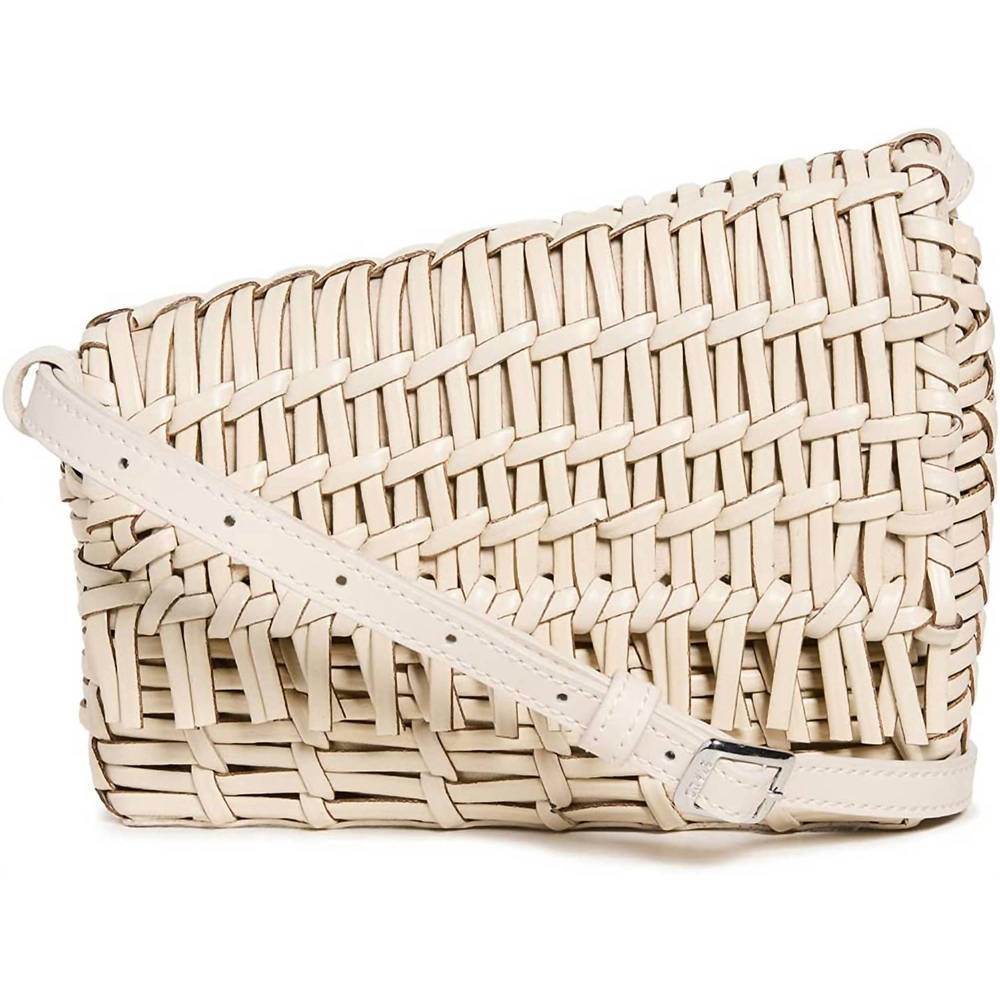 NEW STAUD women's acute woven crossbody bag in cream - Picture 2 of 3
